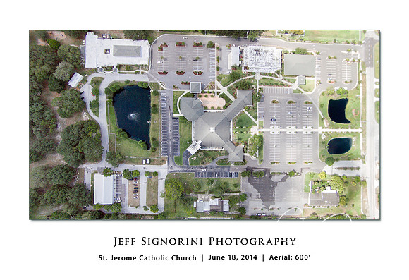 St. Jerome full grounds aerial view poster