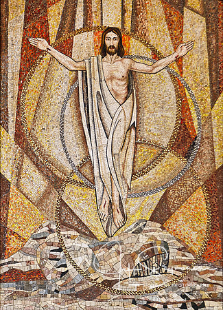 The Resurrection Mosaic wall, St. Catherine of Siena Church, Clearwater, FL
