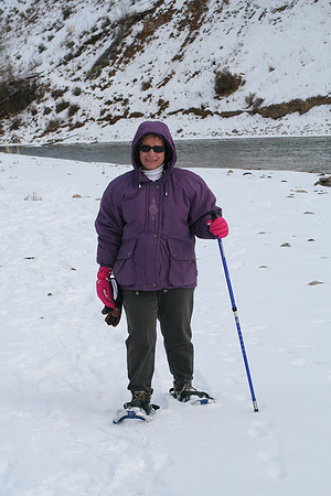 snowshoeing along Gros Ventre Road