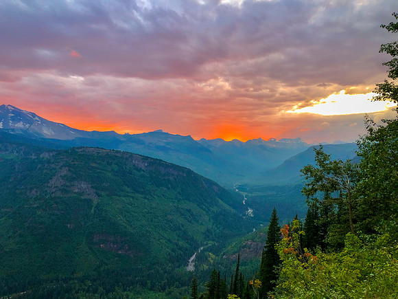 Sunset from Going to the Sun Road
