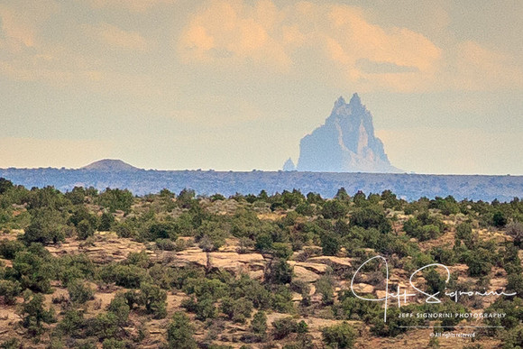 Zoomed crop of previous Shiprock (NM)  - 35 miles away