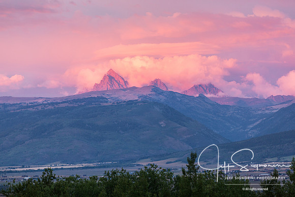 Looking at the Teton peaks from the backside, Teton Valley, Victor, ID