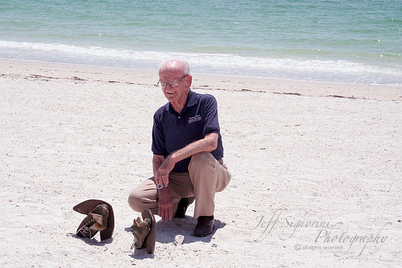 Tony Signorini on Clearwater Beach with feet