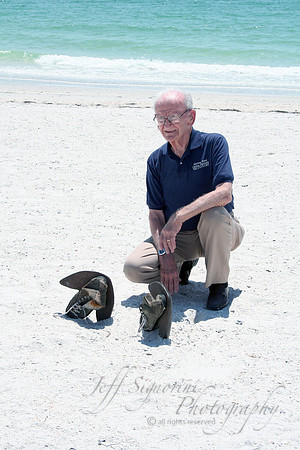 Tony Signorini on Clearwater Beach with feet