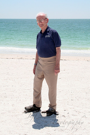 Tony Signorini on Clearwater Beach with feet