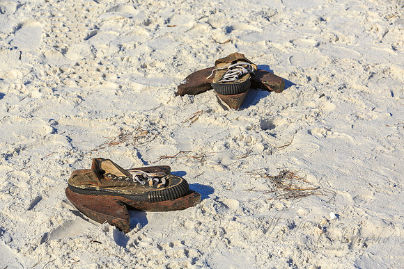 Photo of feet on Honeymoon Island