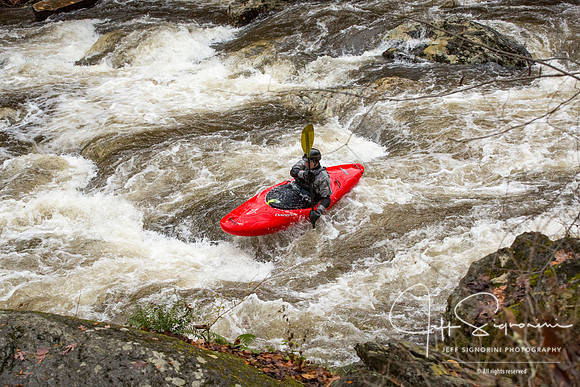 Kayaker on Little River, GSMNP