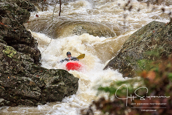 Kayaker on Little River, GSMNP
