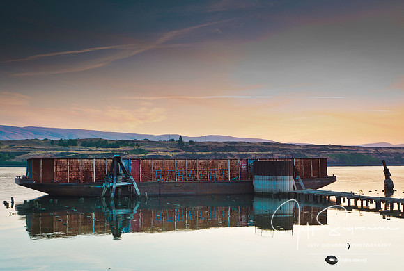 Barge on Columbia River, The Dalles