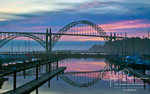 Yaquina Bay Bridge at Sunset
