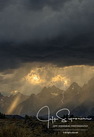 Grand Teton thunderstorm, September 2013, Wyoming