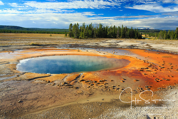 Grand Prismatic Spring at Midway Geyser, Yellowstone National Park